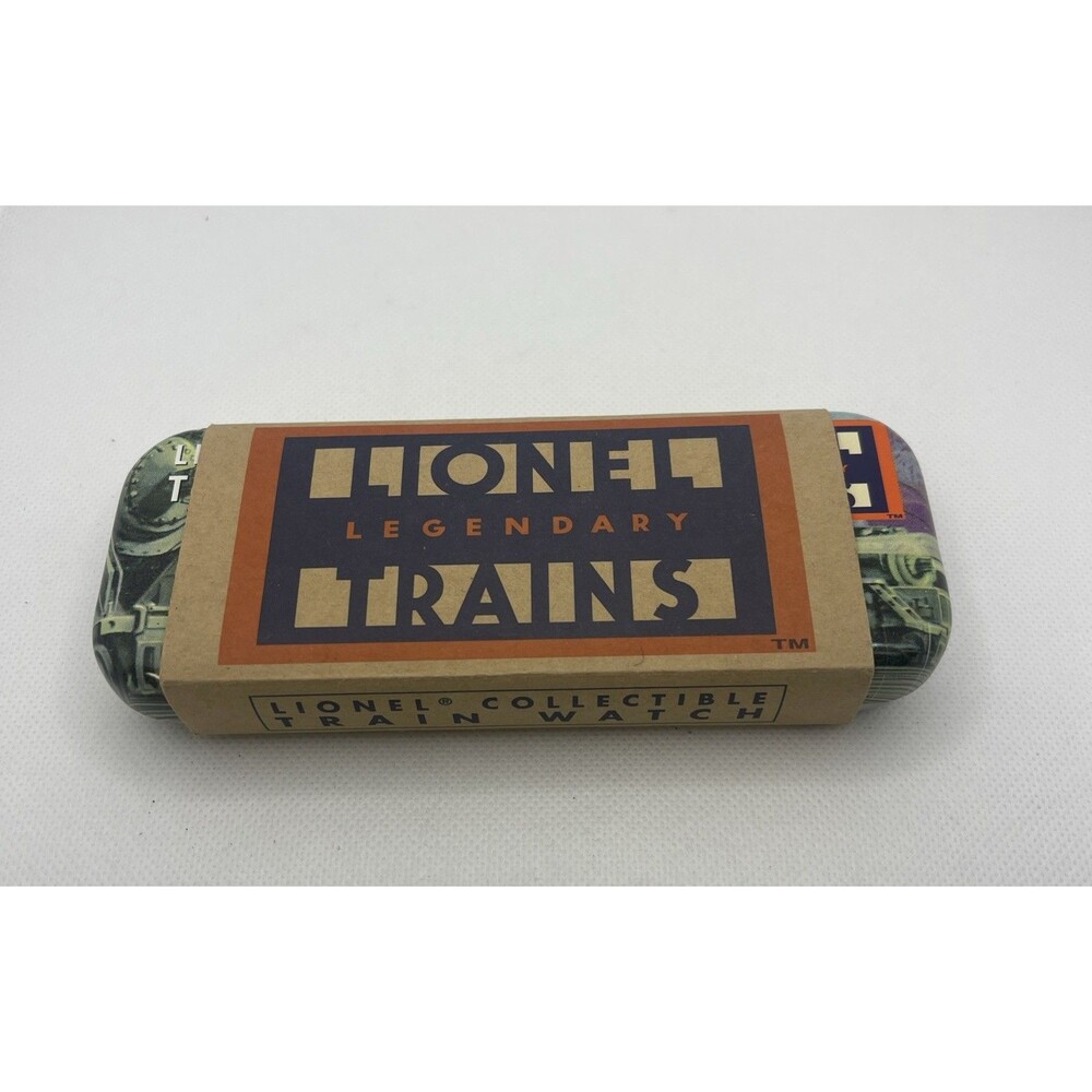 Lionel Trains Railroad Theme Wrist Watch in Original Tin Case Wristwatch